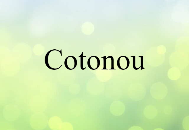 Cotonou (noun) Definition, Meaning & Examples