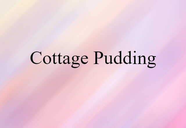 Cottage Pudding (noun) Definition, Meaning & Examples