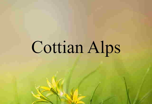 Cottian Alps (noun) Definition, Meaning & Examples