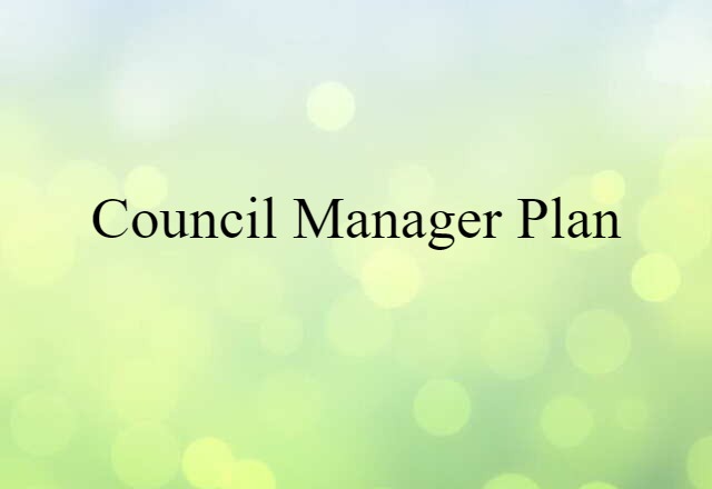 council-manager plan