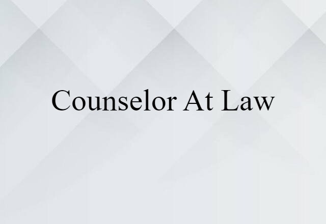 counselor-at-law