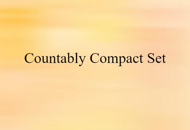 countably compact set