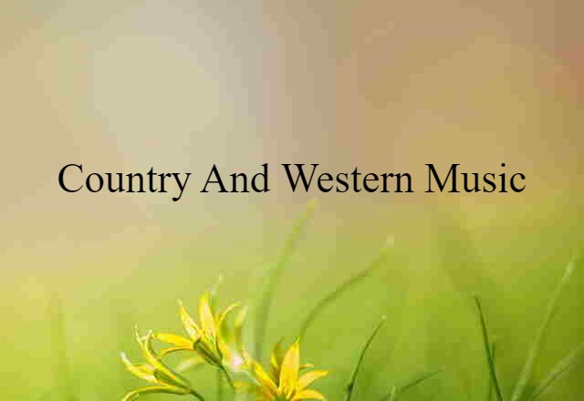 country and western music