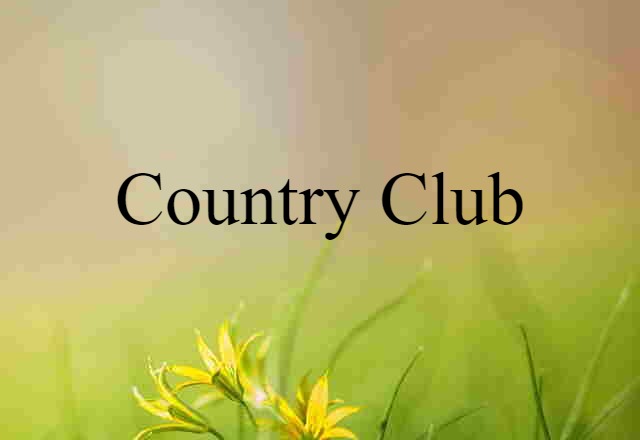 Country Club (noun) Definition, Meaning & Examples