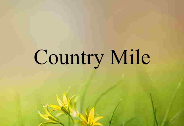 country mile