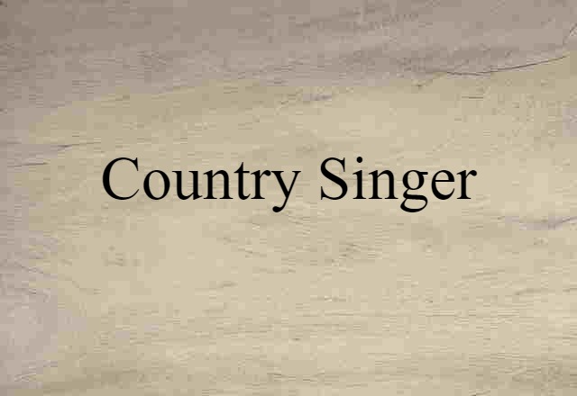 country singer