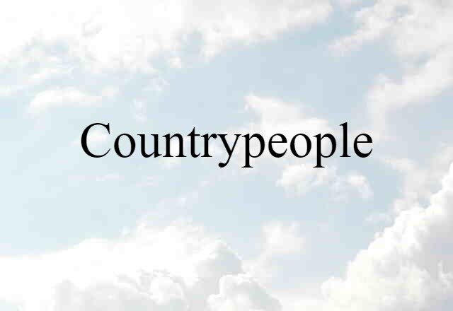 countrypeople