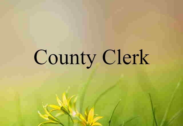 county clerk