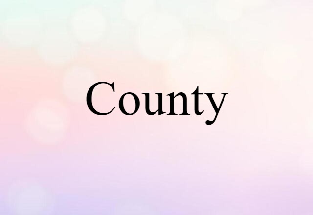 County (noun) Definition, Meaning & Examples