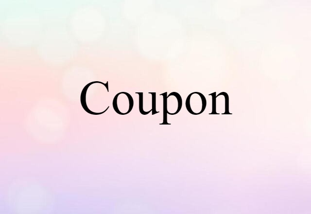 coupon