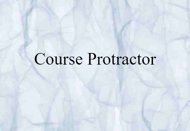 course protractor