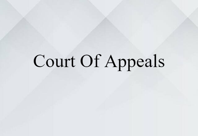 court of appeals