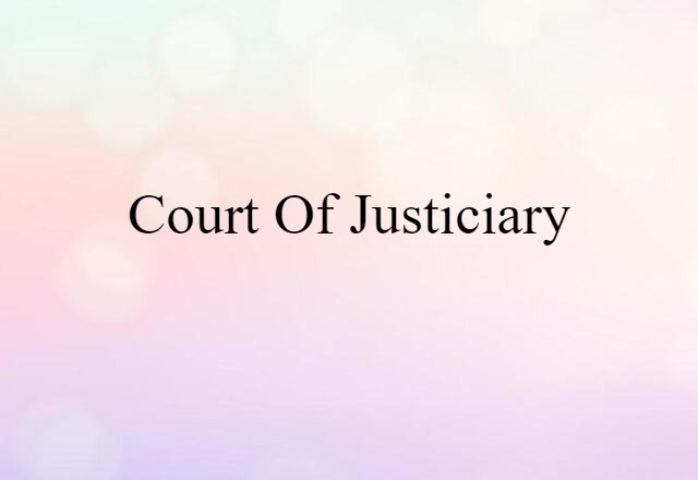 Court of Justiciary