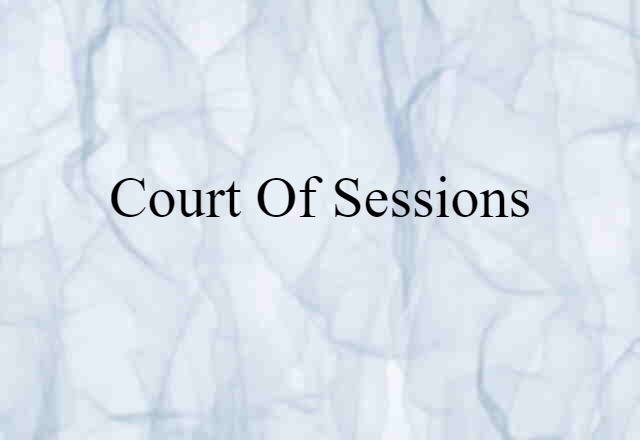 court of sessions