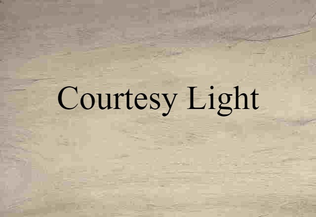 Courtesy Light (noun) Definition, Meaning & Examples