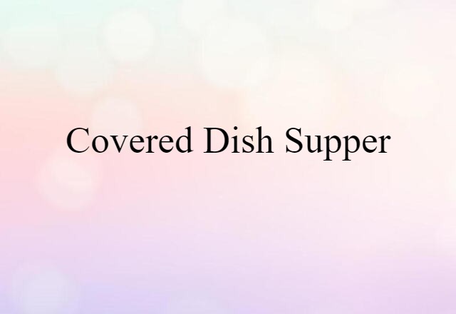 Covered-dish Supper (noun) Definition, Meaning & Examples