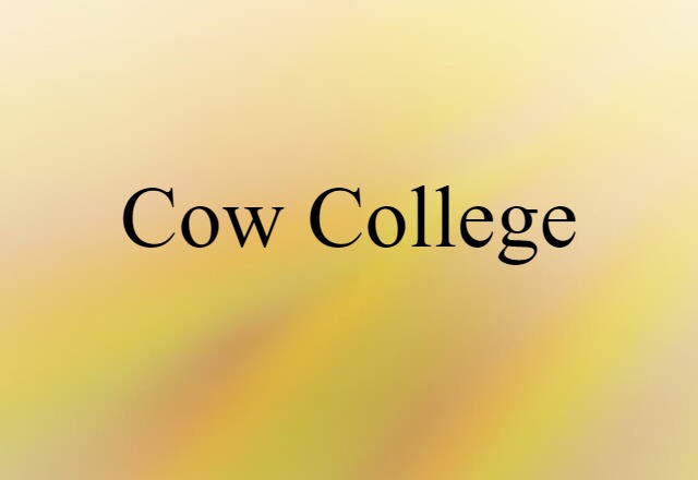 cow college