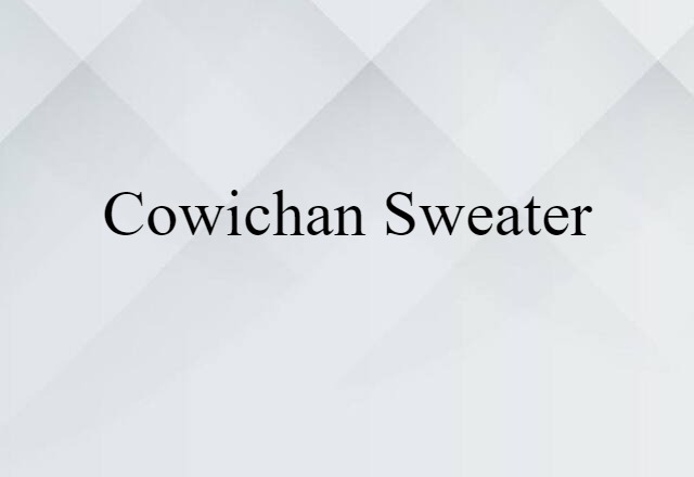 Cowichan sweater