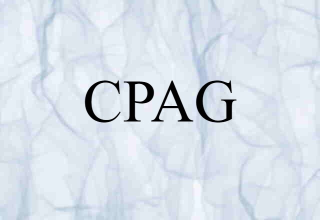 CPAG (noun) Definition, Meaning & Examples