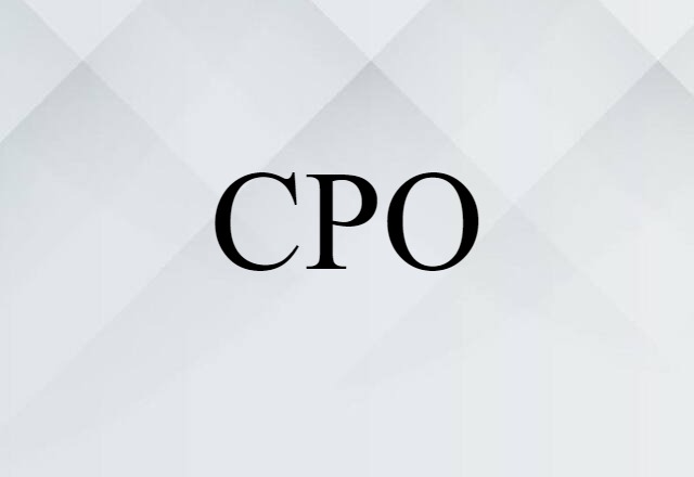 CPO (noun) Definition, Meaning & Examples