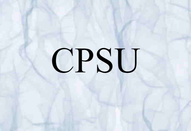 CPSU (noun) Definition, Meaning & Examples