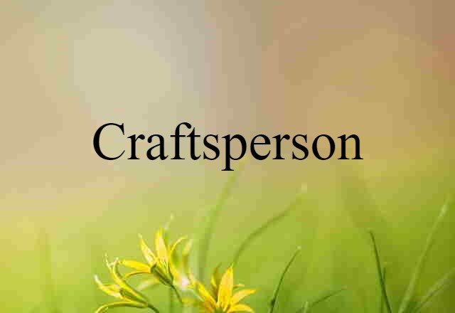 Craftsperson (noun) Definition, Meaning & Examples