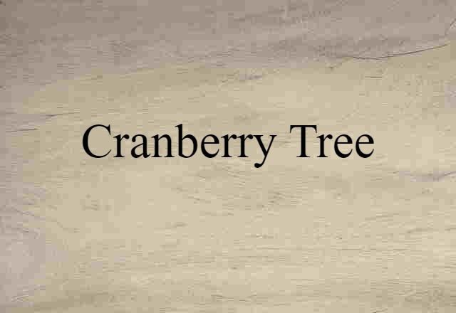 cranberry tree