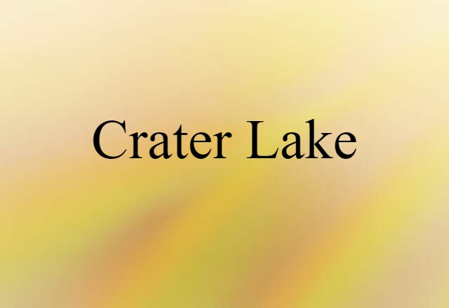 crater lake