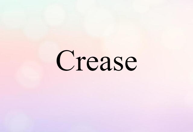 Crease (noun) Definition, Meaning & Examples