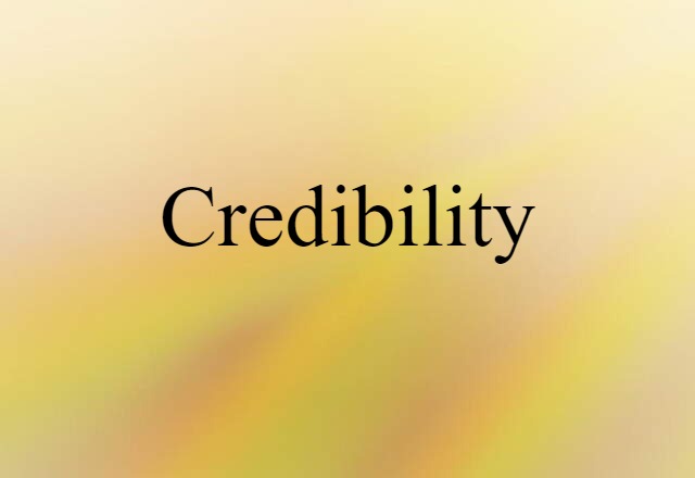 credibility