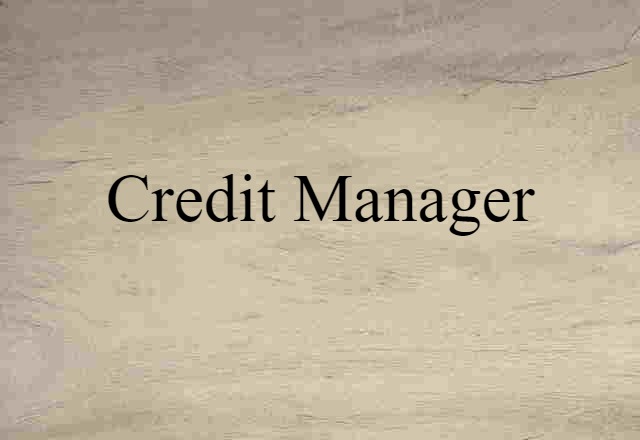 credit manager