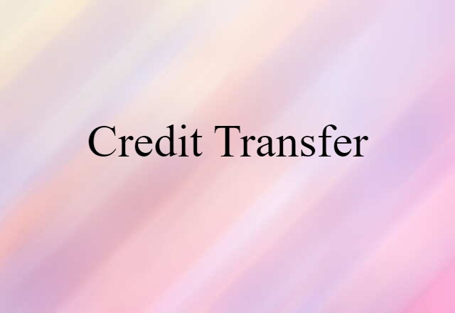 credit transfer