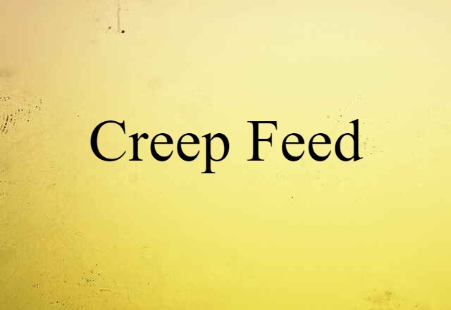 Creep-feed (noun) Definition, Meaning & Examples