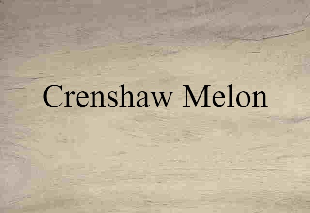 crenshaw melon