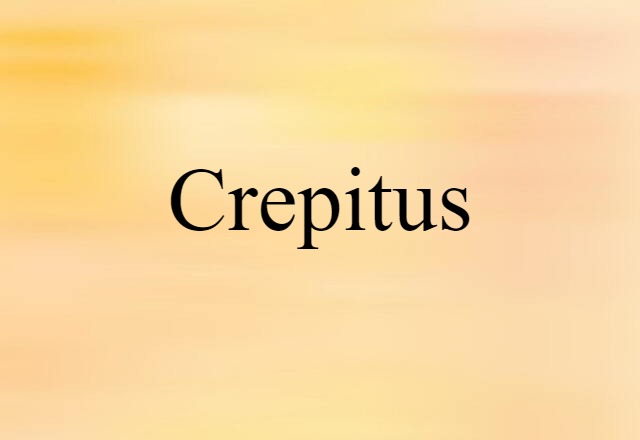 Crepitus (noun) Definition, Meaning & Examples