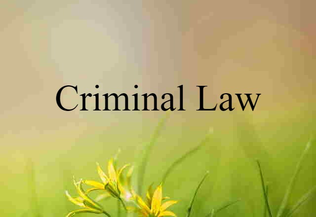 criminal law