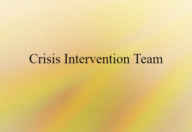 crisis intervention team