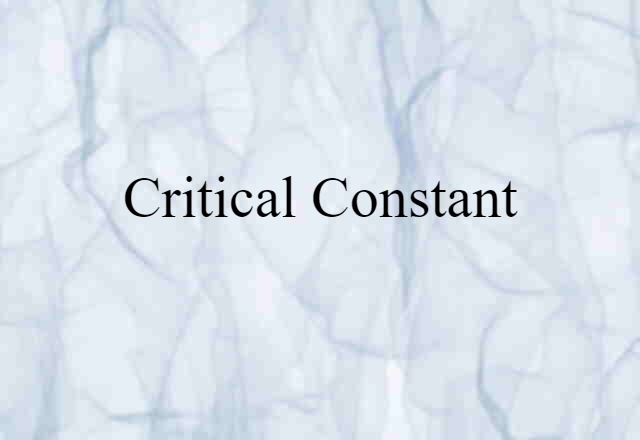 critical constant