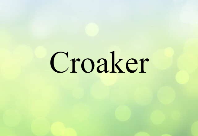 Croaker (noun) Definition, Meaning & Examples