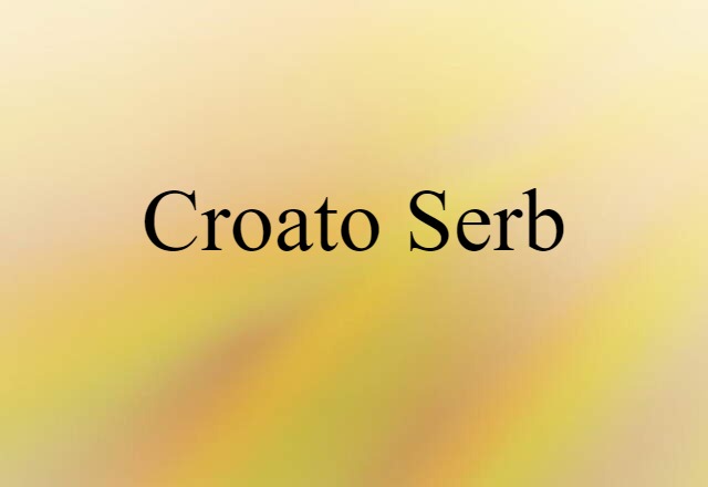 Croato Serb