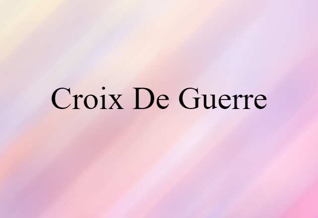 Croix de Guerre