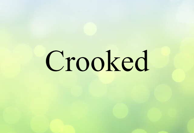 Crooked (noun) Definition, Meaning & Examples