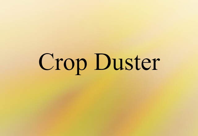 Crop Duster (noun) Definition, Meaning & Examples