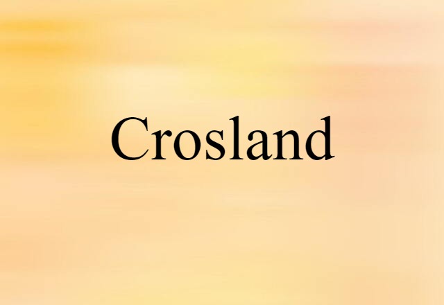 Crosland (noun) Definition, Meaning & Examples