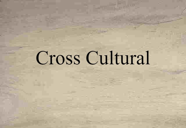 cross-cultural