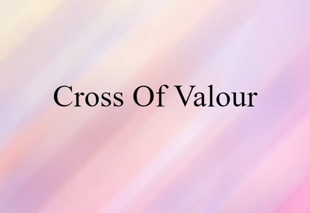 Cross Of Valour (noun) Definition, Meaning & Examples