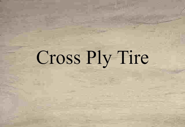 Cross-ply Tire (noun) Definition, Meaning & Examples