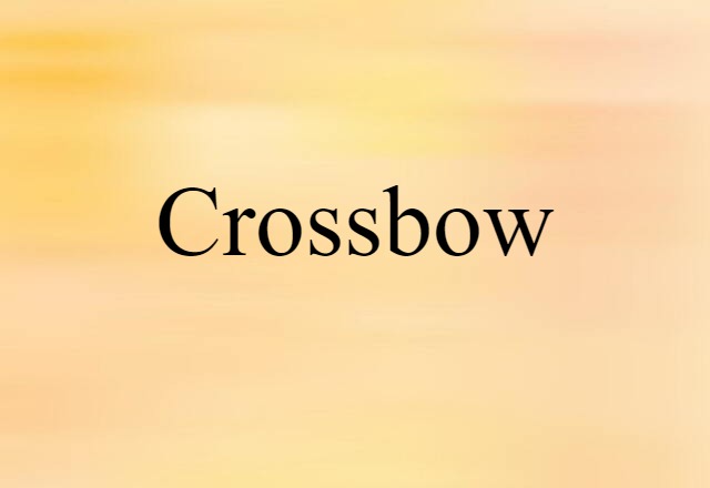 Crossbow (noun) Definition, Meaning & Examples