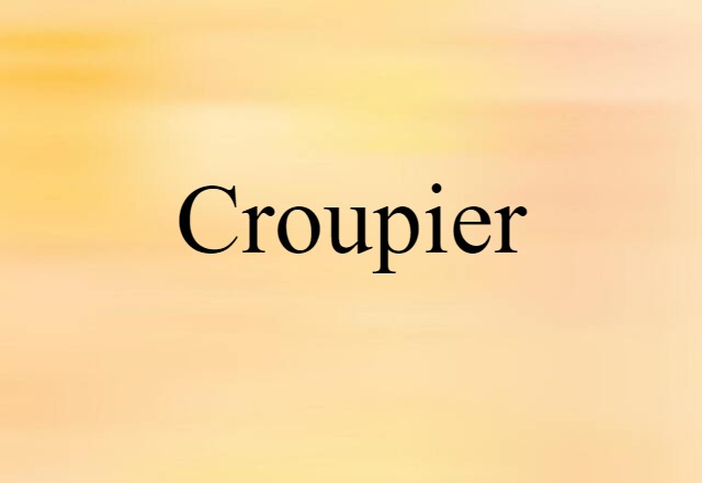 Croupier (noun) Definition, Meaning & Examples