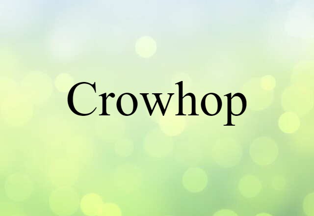 Crowhop (noun) Definition, Meaning & Examples